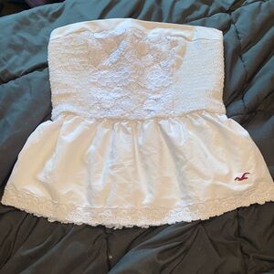 White Hollister tube top